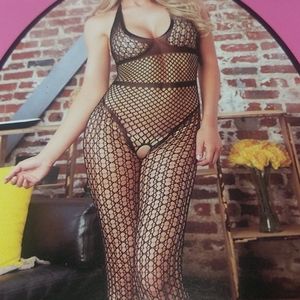 Sexy black body stocking (OS)